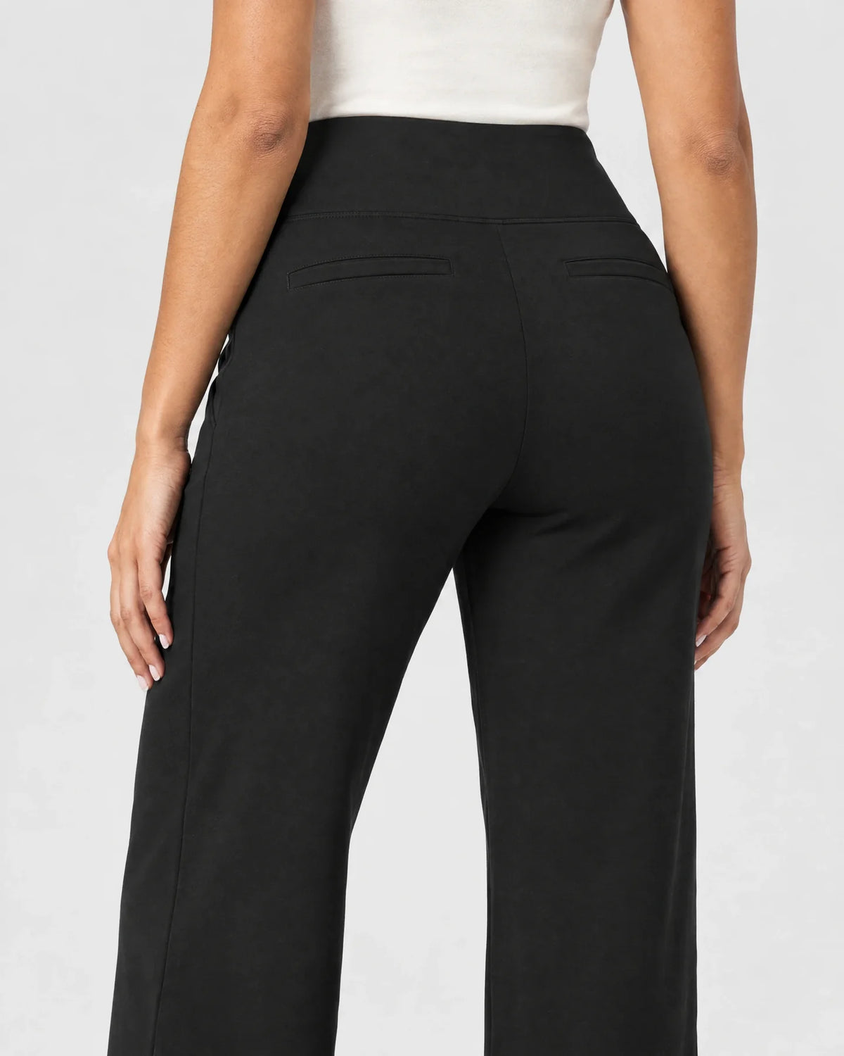 Pantalon Large Femme Taille Haute Droit avec Poches – Pantalon Tailleur Chic et Décontracté | Aviilane
