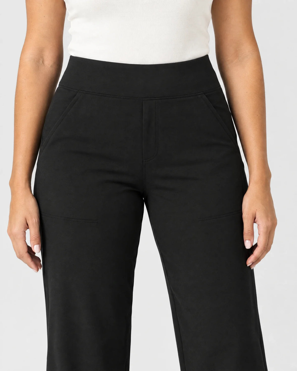 Pantalon Large Femme Taille Haute Droit avec Poches – Pantalon Tailleur Chic et Décontracté | Aviilane